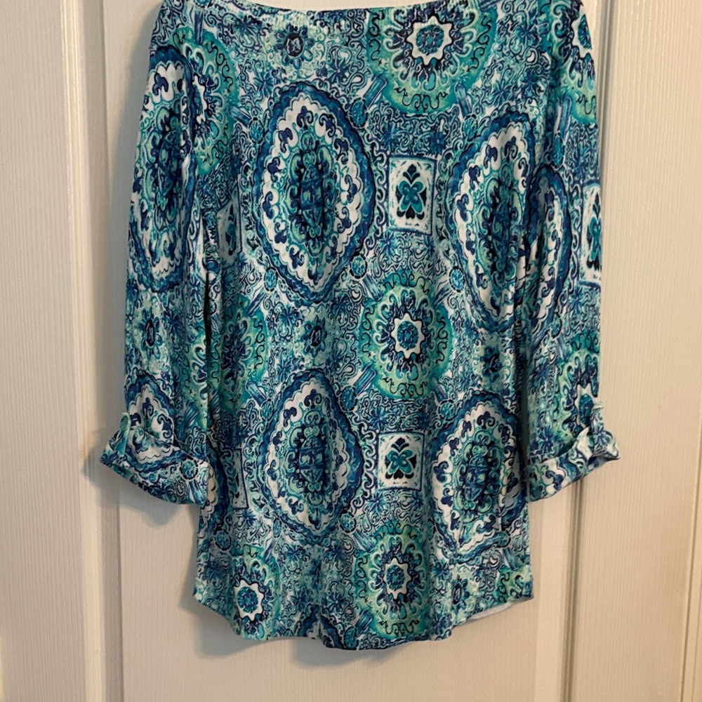 Talbots Patterned Lightweight Sweater Large - image 3